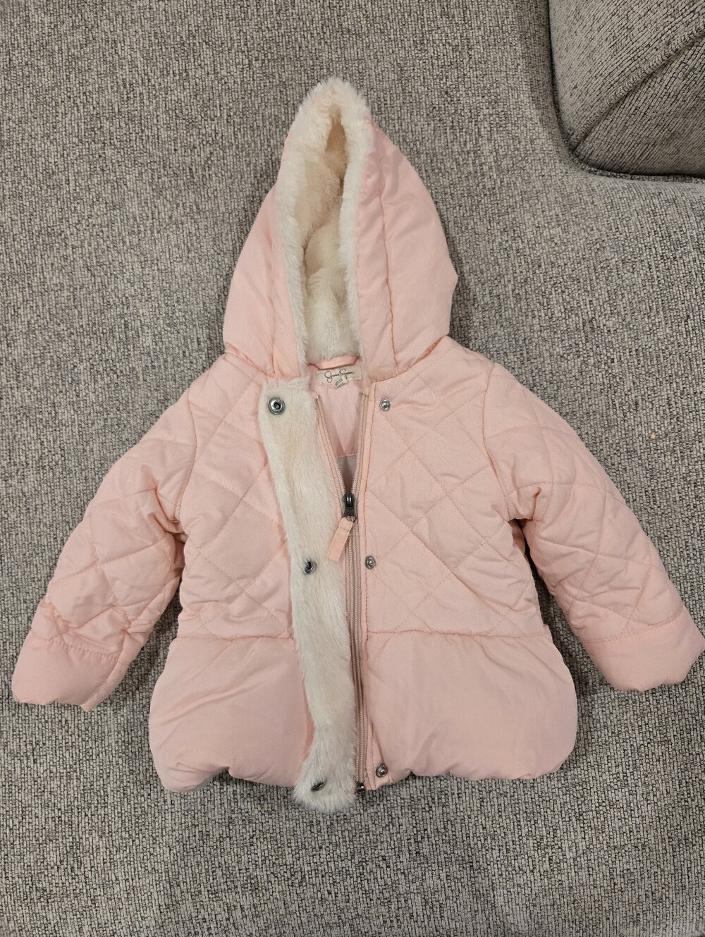 Jessica Simpson Pink Quilted Hooded Toddler Jacket